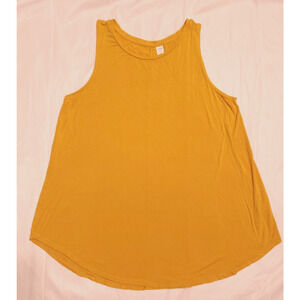 Old Navy Women’s Luxe Sleeveless Tank Top Golden Yellow Soft Rayon Blend Size L